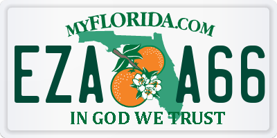 FL license plate EZAA66