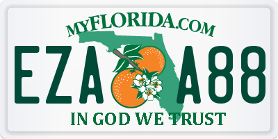 FL license plate EZAA88