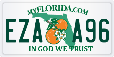 FL license plate EZAA96