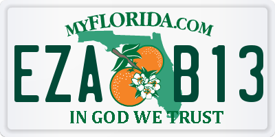 FL license plate EZAB13