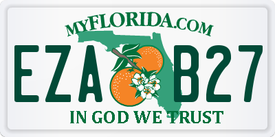 FL license plate EZAB27