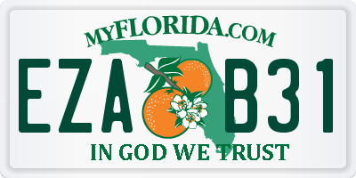 FL license plate EZAB31