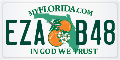 FL license plate EZAB48