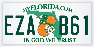FL license plate EZAB61