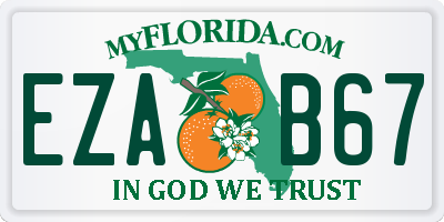 FL license plate EZAB67