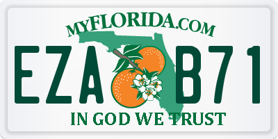 FL license plate EZAB71