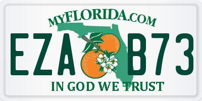 FL license plate EZAB73