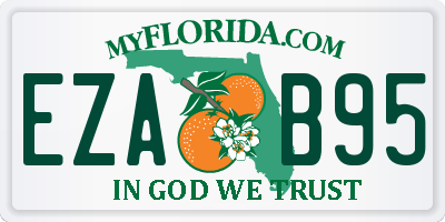 FL license plate EZAB95
