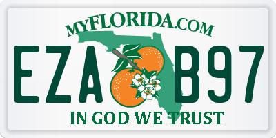 FL license plate EZAB97