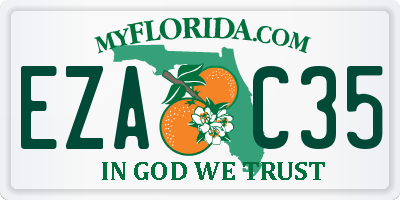 FL license plate EZAC35