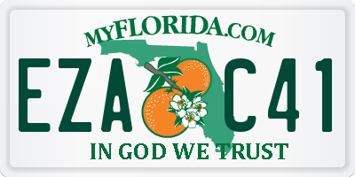 FL license plate EZAC41