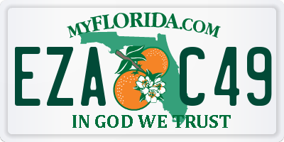 FL license plate EZAC49