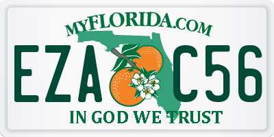 FL license plate EZAC56