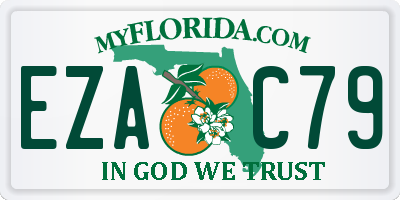 FL license plate EZAC79