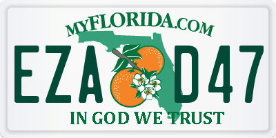 FL license plate EZAD47