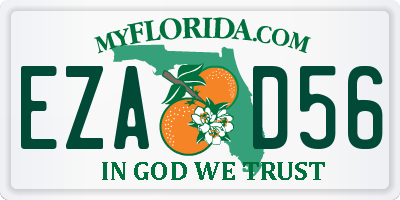FL license plate EZAD56