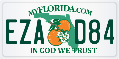 FL license plate EZAD84