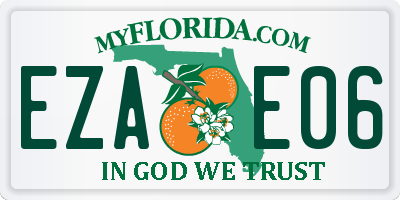 FL license plate EZAE06