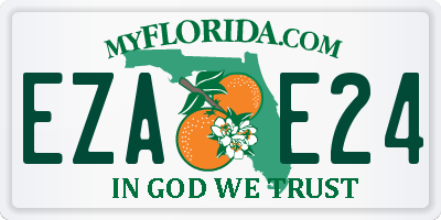 FL license plate EZAE24