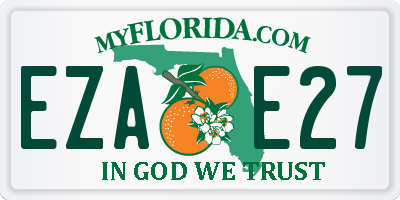 FL license plate EZAE27