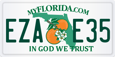 FL license plate EZAE35