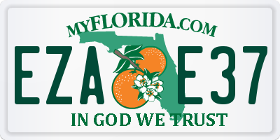 FL license plate EZAE37