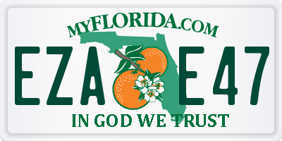 FL license plate EZAE47