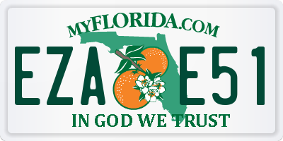 FL license plate EZAE51
