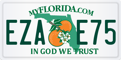 FL license plate EZAE75
