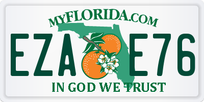 FL license plate EZAE76