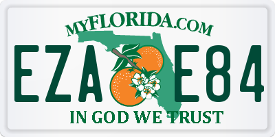 FL license plate EZAE84