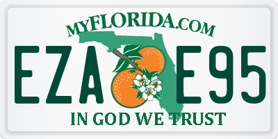 FL license plate EZAE95