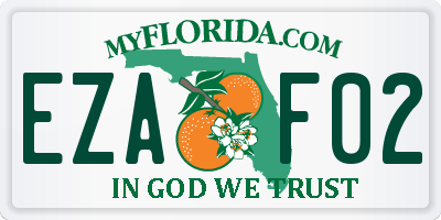 FL license plate EZAF02