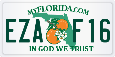 FL license plate EZAF16