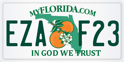 FL license plate EZAF23
