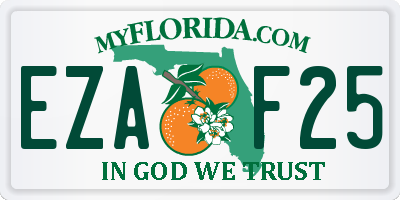 FL license plate EZAF25