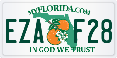 FL license plate EZAF28