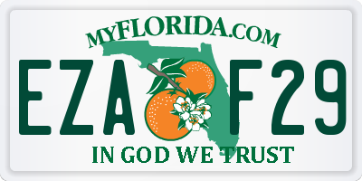 FL license plate EZAF29