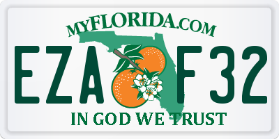 FL license plate EZAF32