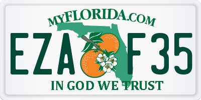 FL license plate EZAF35