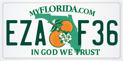 FL license plate EZAF36