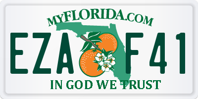 FL license plate EZAF41