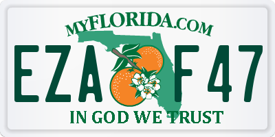 FL license plate EZAF47