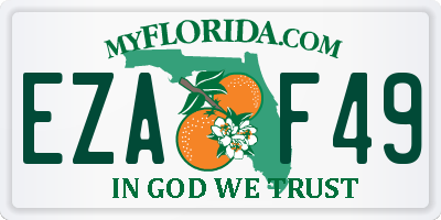 FL license plate EZAF49