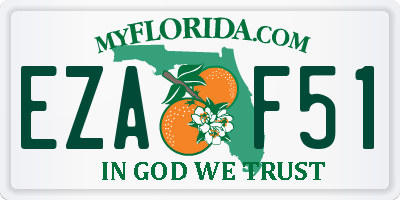 FL license plate EZAF51