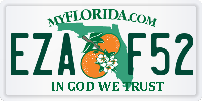FL license plate EZAF52