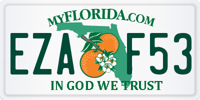 FL license plate EZAF53