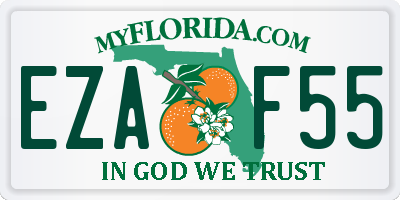 FL license plate EZAF55