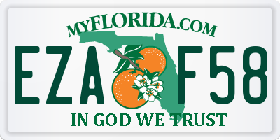 FL license plate EZAF58