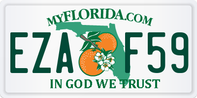 FL license plate EZAF59